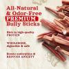 imageNatural Farm Bully Sticks OdorFree 12 Inch 5 Count 88 Oz Per Bag 100 Beef Chews GrassFed NonGMO Fully Digestible Dental Treats to Keep Your Small and Medium Dogs Busy and Happy4Inch 8 Oz Pack