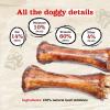 imageNatural Farm Dog Bones for Large Dogs 56 Inch 2Pack 100 Beef Bone Marrow Dog Treats High in Minerals ampamp Vitamins GrainFree LongLasting Bones Chews Supports Dental Health3 Pack Smoked Beef Shin Bones