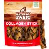 imageNatural Farm OdorFree Braided Bully Sticks 6 Inch 5 Pack  100 GrassFed Beef GrainFree Low Fat ampamp Fully Digestible Best Dental Treats  Safest Long Lasting Pizzle Chews to Keep Your Dog BusyCollagen Braids