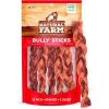 imageNatural Farm OdorFree Braided Bully Sticks 6 Inch 5 Pack  100 GrassFed Beef GrainFree Low Fat ampamp Fully Digestible Best Dental Treats  Safest Long Lasting Pizzle Chews to Keep Your Dog BusyBully Braids