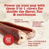 imageNatural Farm Power Bully Sticks Dog Chews 23 1 Pound Bag 2in1 Power Chews Premium Beef Cheek Wrapped in Beef Pizzle Double Chewing Time Promotes Dental Health Great for Small Dogs6Inch 5Pack