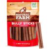 imageNatural Farm Bully Sticks OdorFree 12 Inch 5 Count 88 Oz Per Bag 100 Beef Chews GrassFed NonGMO Fully Digestible Dental Treats to Keep Your Small and Medium Dogs Busy and Happy4Inch 8 Oz Pack