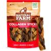 imageNatural Farm OdorFree Braided Bully Sticks 6 Inch 5 Pack  100 GrassFed Beef GrainFree Low Fat ampamp Fully Digestible Best Dental Treats  Safest Long Lasting Pizzle Chews to Keep Your Dog BusyCollagen Braids