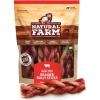 imageNatural Farm OdorFree Braided Bully Sticks 6 Inch 5 Pack  100 GrassFed Beef GrainFree Low Fat ampamp Fully Digestible Best Dental Treats  Safest Long Lasting Pizzle Chews to Keep Your Dog BusyBully Braids