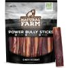 imageNatural Farm Power Bully Sticks Dog Chews 23 1 Pound Bag 2in1 Power Chews Premium Beef Cheek Wrapped in Beef Pizzle Double Chewing Time Promotes Dental Health Great for Small Dogs6Inch 15Pack