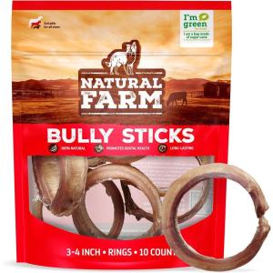 imageNatural Farm Bully Chips 46 Inch 8 Oz Digestible Beef Cheek from GrassFed Cows NonGMO GrainFree Natural LongLasting Dog Chews for Small Medium ampamp Large Dogs Great Rawhide AlternativeRing