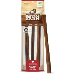 imageNatural Farm OdorFree Collagen Chews 12 Inch 3 Pack Long Lasting Bully Sticks ampamp Rawhide Alternative Dog Treats 95 Collagen Low Fat High Protein Best Dental Dog Treats  Medium ampamp Large Dogs12 3 Pack