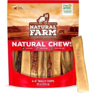 imageNatural Farm OdorFree Curly Bully Sticks 1012 Inch 5 Pack Fully Digestible 100 Beef Pizzle Chews More Engagement ampamp Fun GrassFed NonGMO Fully Digestible  Best for Small ampamp Medium Chewers46 Bully Chips 16 Oz